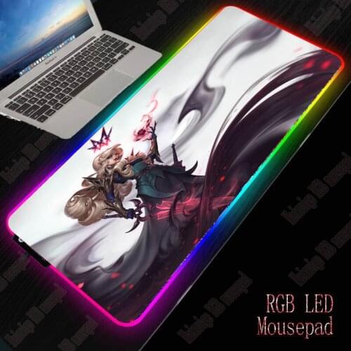 Fantasy Girl Blonde Mouse Pad Design RGB Mat LED Mousepad Large Gaming Play Mats Cool Carpet 300X600/400x900MM Xxl Tapis Souris