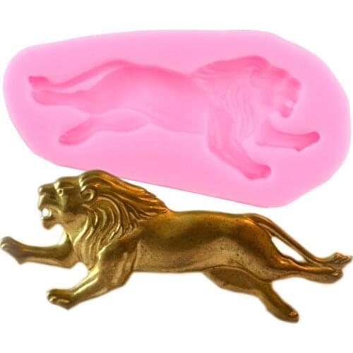 Lion Silicone Mold Cupcake Topper Fondant Molds Cake Decorating Tools Chocolate Gumpaste Moulds Polymer Candy Clay Mould