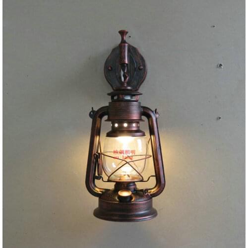 Fashion antique Wall lights wrought iron vintage lantern kerosene lamp wall lamp lamps