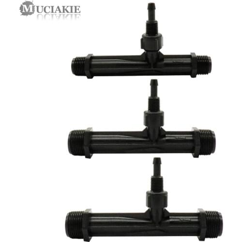 MUCIAKIE 10PCS 1/2'' 3/4'' 1'' Irrigation Venturi Fertilizer Injector Male Threaded Fertilizer Kit Irrigation Mixer Venturi Tube