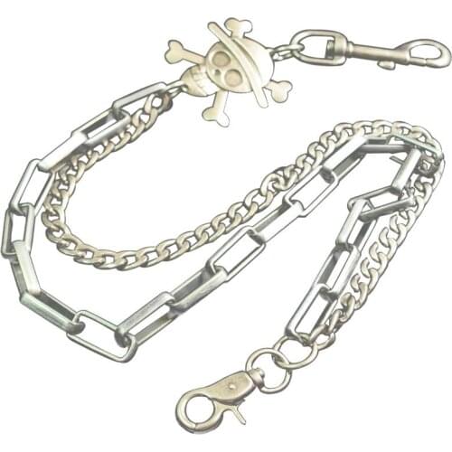 2020 New Fashion Men Dual-layer Jean Keychain Mens Hip Top Punk Rock Pants Trousers Jeans Waist Wallet Metal Chains