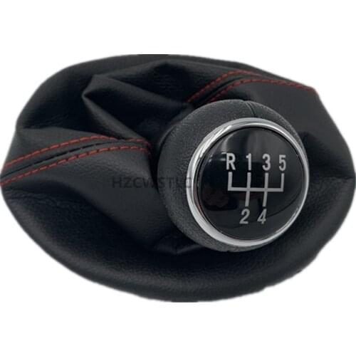 New 5 SPEED GEAR Shift KNOB WITH LEATHER BOOT For VW GOLF 3 MK3 VENTO 1992 1993 1997 1995 1996 1997 1998 T4