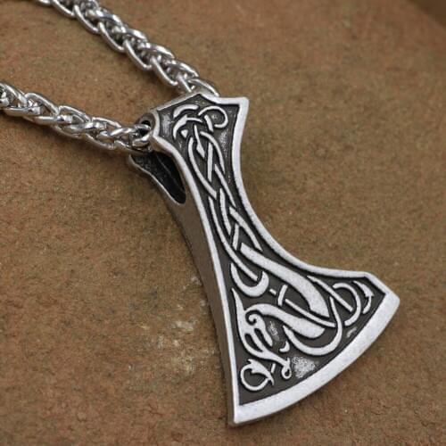 Handmade Legendary Viking Mammen Axe Amulet Pendant Necklace Mammen Large Axe Sekira Viking Nordic Talisman Pendant Necklace