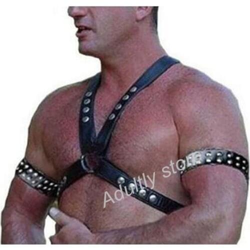 Adjustable Leather chest harness for men Gay Bdsm Punk Gothic Harness Belt BDSM Bondage Erotic Fetish Wear Suspender Gay Straps