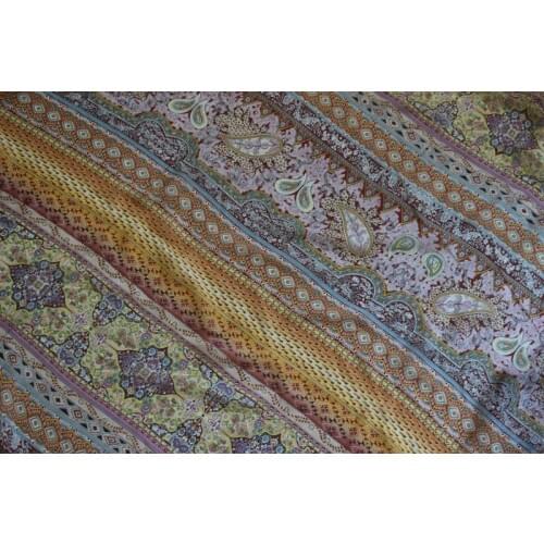 Width 145cm chiffon fabric paisley and flowers pattern for apparel and scarf LS-2651
