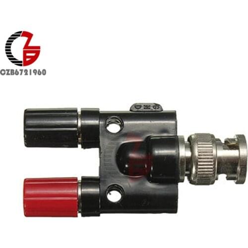 BNC Male plug to 4MM Twin dual Banana Jack Female Socket Binding Post RF Coax Coaxial Adapter Connector