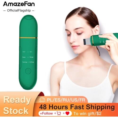 Ultrasonic skin scrubber Ultrasonic cleaning peeling & EMS Face massager Portable beauty device facial cleansing Pore tightening