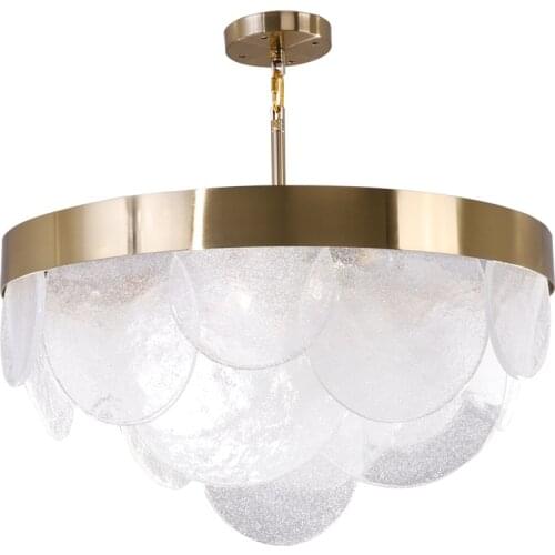 Postmodern glass restaurant chandelier fashion bedroom lamp personality light luxury LED lamps glass crystals for chandeliers