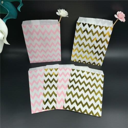 Wedding Favor Bags, gold pink Favor Bags, Personalized Wedding Candy Bags, Fall Wedding Candy Buffet Bags, Bridal Shower