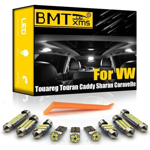 BMTxms Canbus Car LED Interior Light For Volkswagen VW Touareg 7L 7P Touran Caravelle Multivan T4 5 6 Caddy 3 4 Sharan 7M 7N
