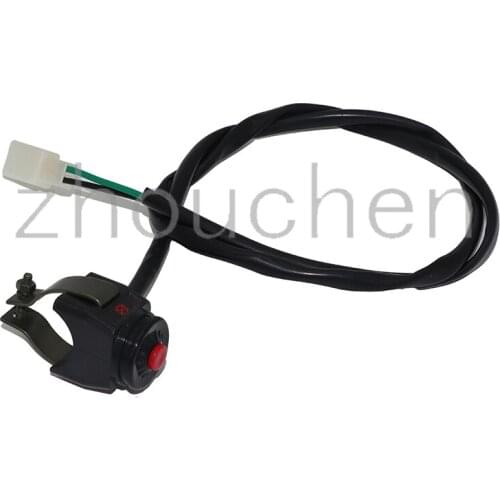 1 universal motorcycle parking switch red button horn starter for 22 mm pole mount handlebar