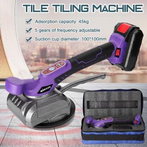 Tile Vibrator Tile Tiling Machine 45kg Tiles Floor Plaster Machine Tile Laying Automatic Floor Vibrator Leveling Tool + Battery