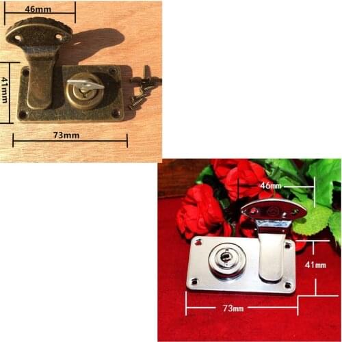 Vintage Iron Bag Lock,Box Lock Rectangle,Wooden Box Lock,Old Style Locks,73*41mm,8Sets