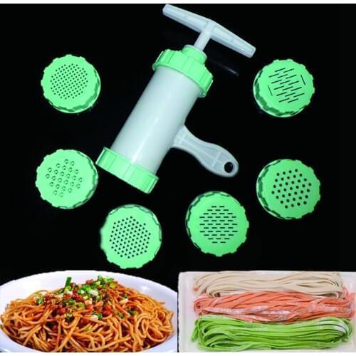 1 Set Large Noodle Maker Manual Machine Green Kitchen Tools Pasta Maker Spaghetti Maker Pates Machine Vegetable Pressing Machine