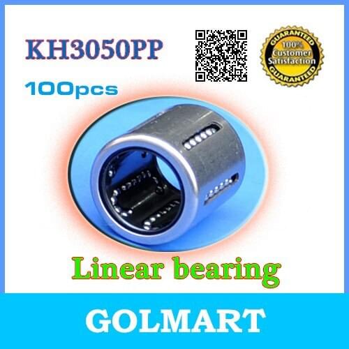 100pcs KH3050PP CNC Linear Motion Sealed Bushing 30x40x50mm Kompakt Linearkugellager