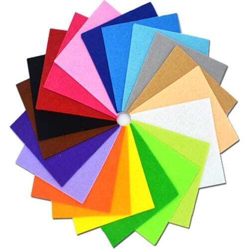 20 Pcs Felt Fabric DIY Crafts Home Decor Felt Garland Flowers Sewing Storage Kids Doll Decorations Christmas Felt 2 Mm Thickness