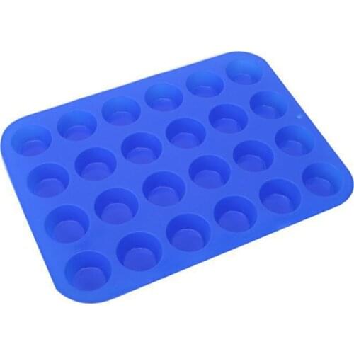 24 muffin cup Shape Ice Cube Mold cooking tools Silicone Fondant Decorate Polymer Clay Resin Candy cake Super Sculpey