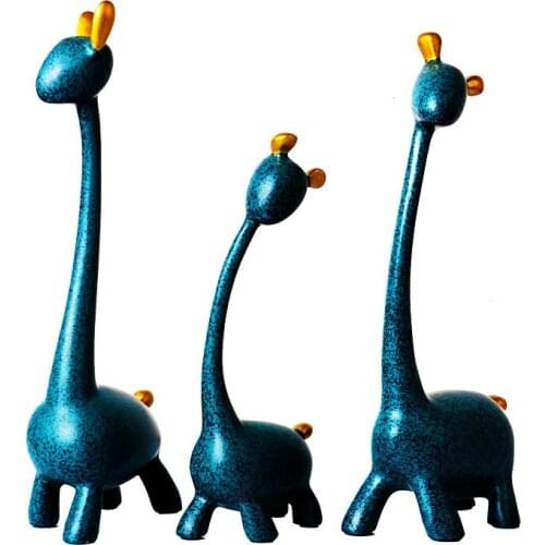 3pcs/set European Style Home Decor Resin Art Deers Decoration Crafts For Gifts