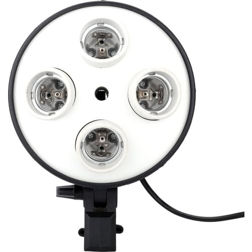 4 in 1 E27 Base Socket Adapter Photo Studio Light Lamp Bulb Holder Adapter for Photography Video Softbox