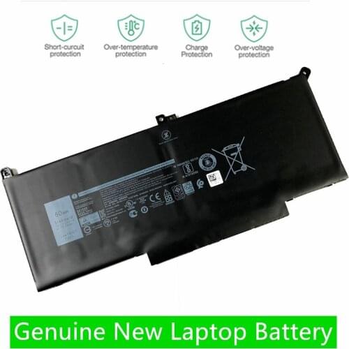 HKFZ Laptop Battery 2X39G F3YGT For DELL For Latitude 12 7000 7290 13 7000 7390 7380 7490 7.6V 60WH
