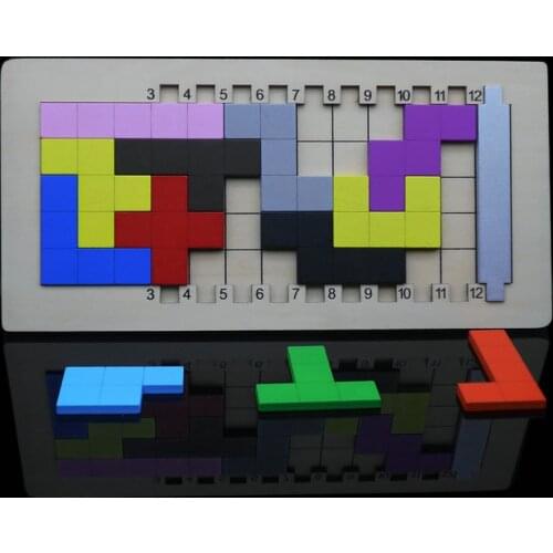 Kids Educational Classic Puzzles toys Wooden cube puzzle Tetris Passing game childrens Floor Gamestoy Sliding Piece Puzzle toys