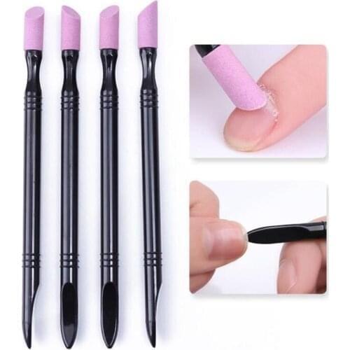 1pcs Double-End Quartz Nail Cuticle Remover Dead Skin Pusher Trimmer Manicure Grinding Rods Nail Art Files Accessories