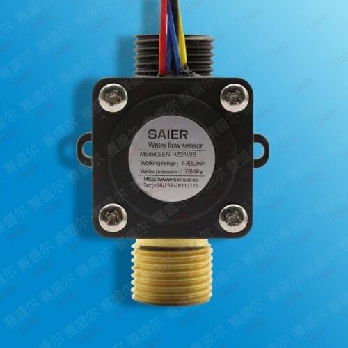 2PCS Water Flow Meter Flowmeter Hall Flow Sensor indicator counter caudalimetro water heater 1-30L/min 1.75MPa 4.5-18V