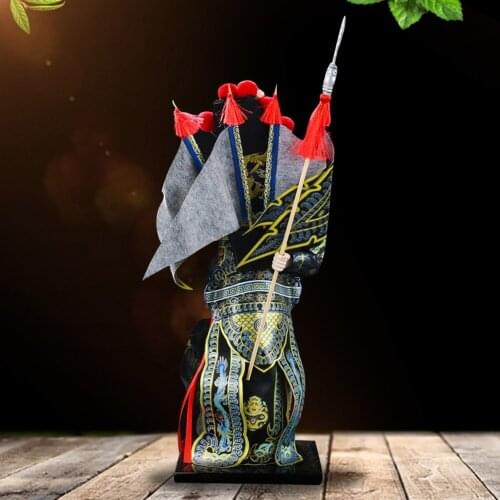 Chinese Quintessence Peking Opera Character Zhang Fei Face Makeup Doll Ornaments Handicrafts Home Decoration Special Gifts