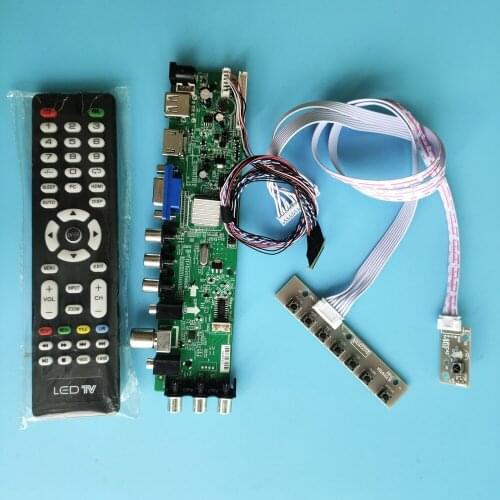 Kit For LP140WH2-TLL2/LP140WH2-TLA1 Signal controller board digital DVB-T DVB-T2 40pin HDMI AV LED USB VGA TV 1366X768 remote