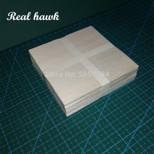 100pcs AAA+ Balsa Wood Sheets thick 1mm 100x80/100x90/100x100mm Model Balsa Wood Can be Used for Military Models DIY
