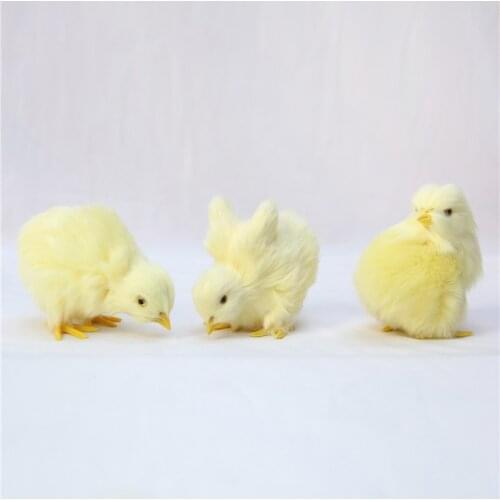 Simulation Lovely Chick Plush Toy Realistic Furry Animal Doll Children Cognition Chicken Model Figurine Chicken Easter Gift Kids