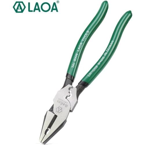 LAOA CR-MO multifunctional wire cutting plier terminal crimper combination pliers 9 Inch wire cutter