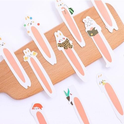 Multi-use 30pcs rabbit family design Craft Paper Cards as bookmark tag gift decoration Scrapbooking DIY leave message card