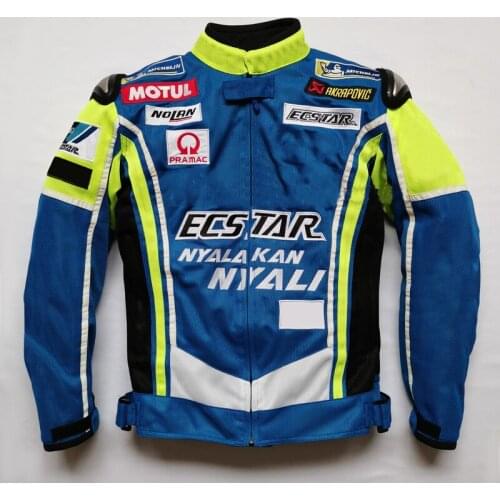 New Oxford textile jackets For Suzuki Motorbike Motocross MTB BMX Bike Riding Mens Blue Jacket With Protector
