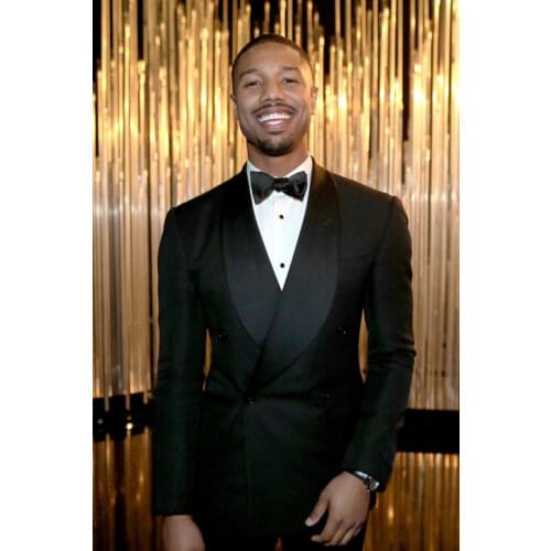 Latest Coat Pant Design Black Double Breasted Men Suit Formal Blazer Slim Fit Skinny 2 Piece Blazer Groom Tuxedo Terno Masculino