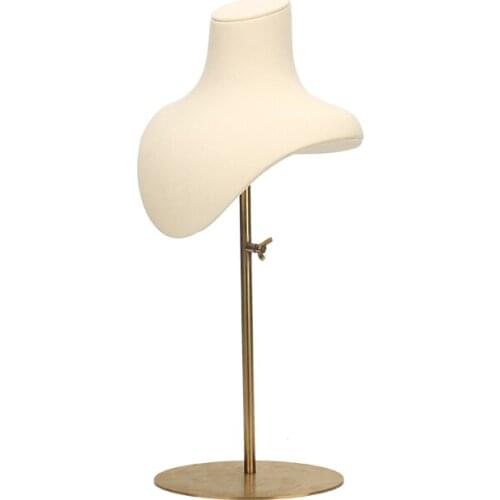 New White Microfiber Portrait Mannequin Bust Necklace Pendent Jewelry Display Stand For Long Chain Jewellery Organizers 3 Colors