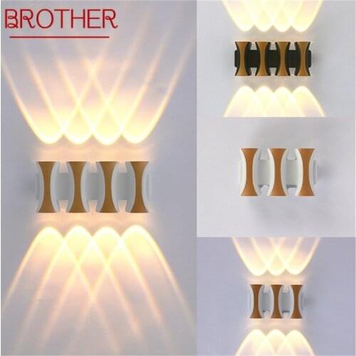 BROTHER New Outdoor Wall Light Contemporary Creative LED Sconces Lamp Waterproof Decorative For Home Porch Villa