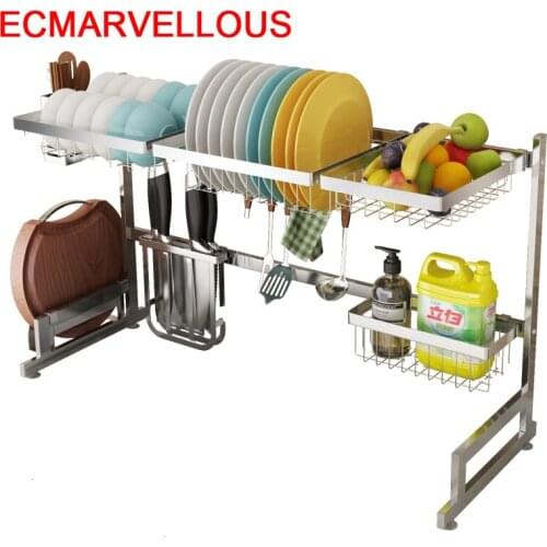 Rangement Organizer Cosas De Escurreplatos Dish Drainer Nevera Stainless Steel Cuisine Organizador Mutfak Cocina Kitchen Rack