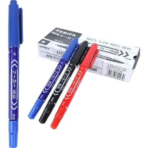 Double-End Permanent Marker Pens Waterproof fabric paint Quick-Drying Kids Liner Writing Pen Fine Line Drawing Graffiti Pen