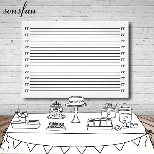 Sensfun Photography Background Police Up Lline Bachelorette Party Mugshots Game Mug Shot Backdrop Customized Vinyl