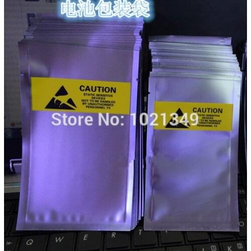 Integrity 500pcs13*8cm Electronic components batteries Anti static plastic packaging bags,open top plastic bags free shipping