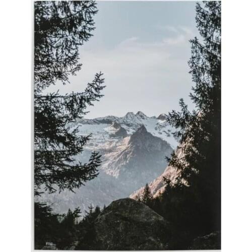 Home Decoration Hd Print Pictures Mountains Landscape Wall Artwork Modular Trees Poster Canvas Painting For Living Room Framewor