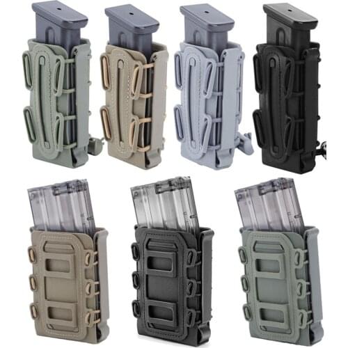 Outdoor 5.56 7.62 Fast Magazine Pouch Quick Release Tactical Mag Nylon Holster Case Box Replacement for Molle System Belt