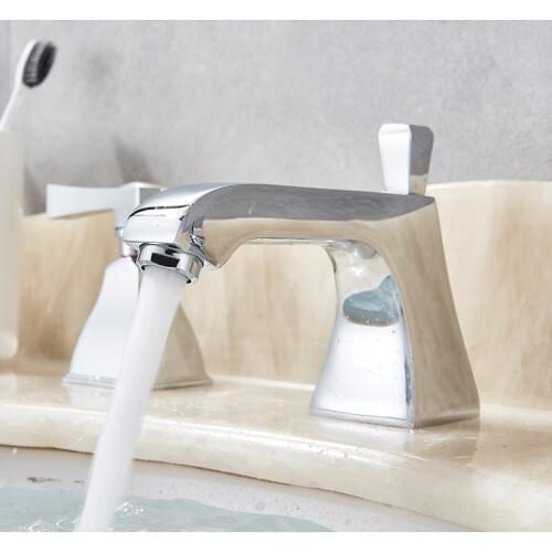 Vidric Chrome 3pcs Basin Faucet basin mixer waterfall bathroom mixer shower faucets bath water mixer Deck Mounted Faucets taps