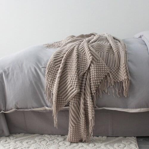 Knitted Throw Thread Blanket on the Bed Sofa Plaid Travel Camping Nap Blankets Soft Towel Bed Plaid Tapestry