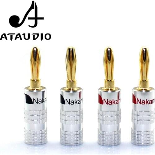 ATAUDIO Hifi Nakamichi Banana Plug High Quality Gold-Plated 24K Banana Jack speaker binding post audiophile