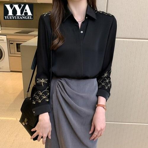 YueYueAngel Blouses With Embroidery