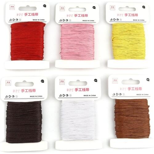 1mm Polyester Jewelry Cord Rope Multicolor DIY Making Bracelets Necklace Women Handmade Jewelry Gifts,1Roll (Approx 20 M/Roll)