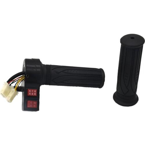 1pc Black Electric Bike Throttle Accelerator Handle Grip Set Replacement Part