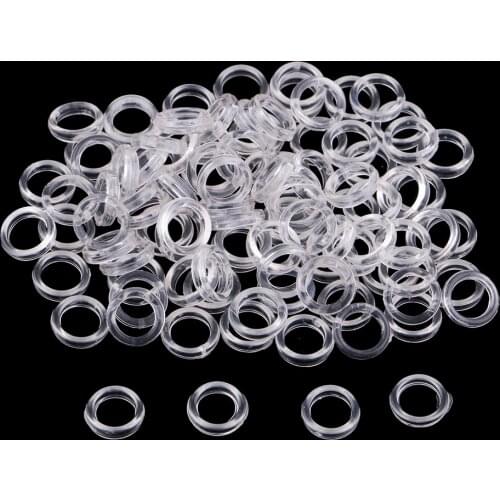 200 Pieces Nylon Bra Strap Adjustment Adjuster Lingerie Slider O Ring Bikini Fasteners 6mm